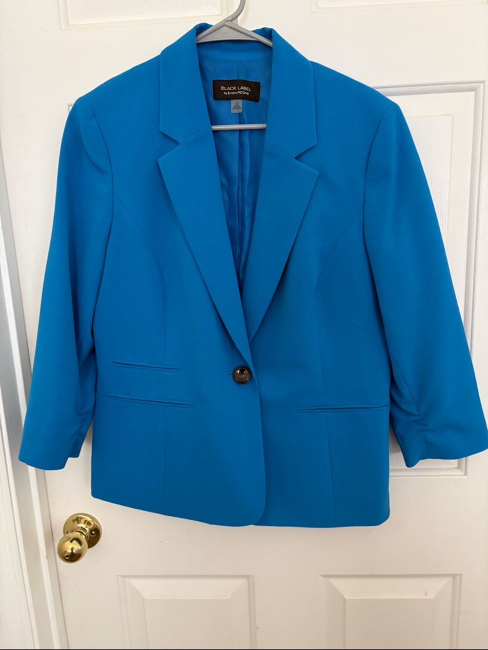 Women's Bright Blue Single-Button Blazer